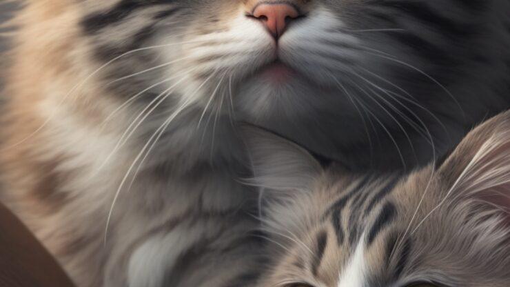 "Пушистое" лекарство Два кота с длинной шерстью и выразительными глазами, сидящие рядом, создающие атмосферу уюта и дружбы.